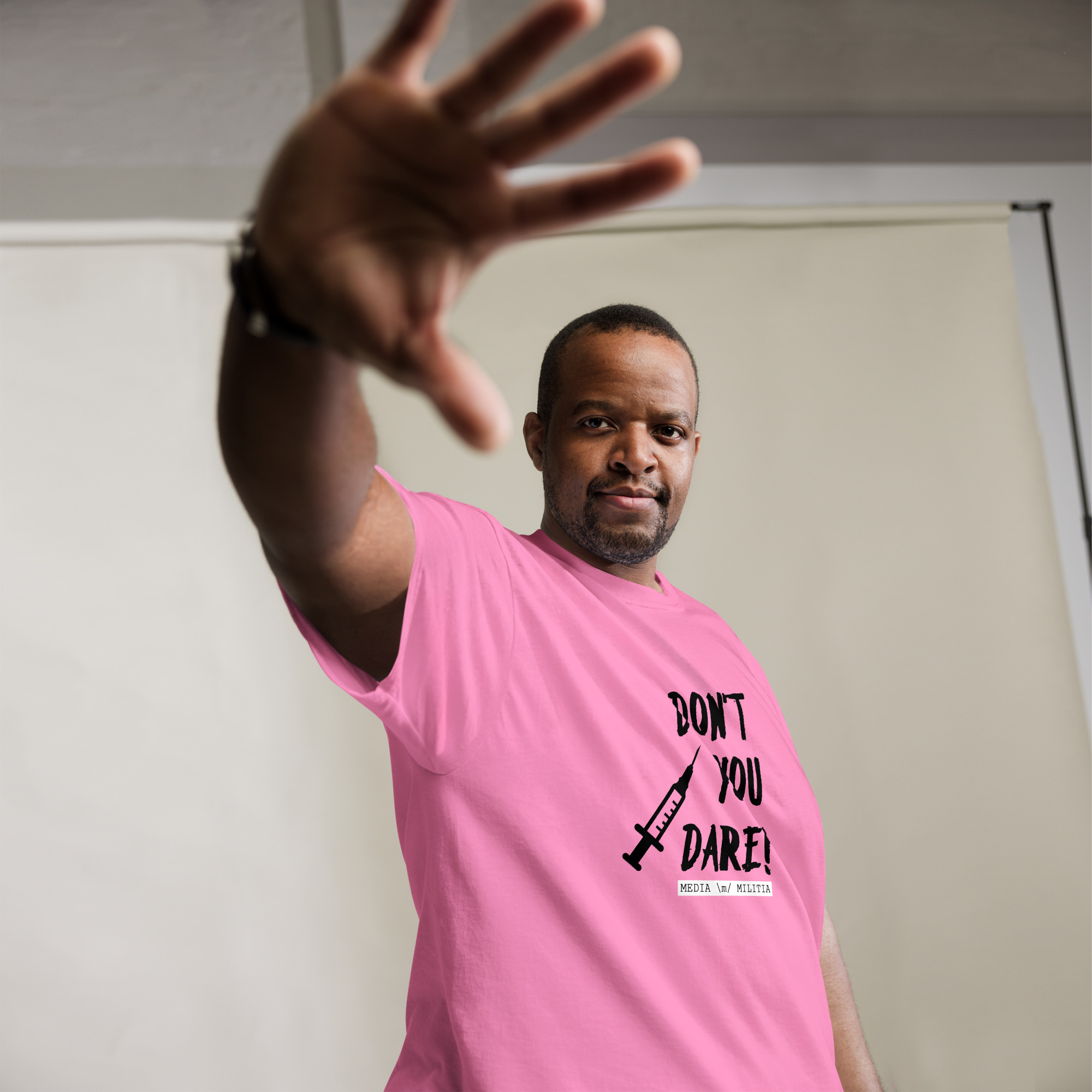 DON'T YOU DARE (Black Letters) - Men's classic tee - Image 4