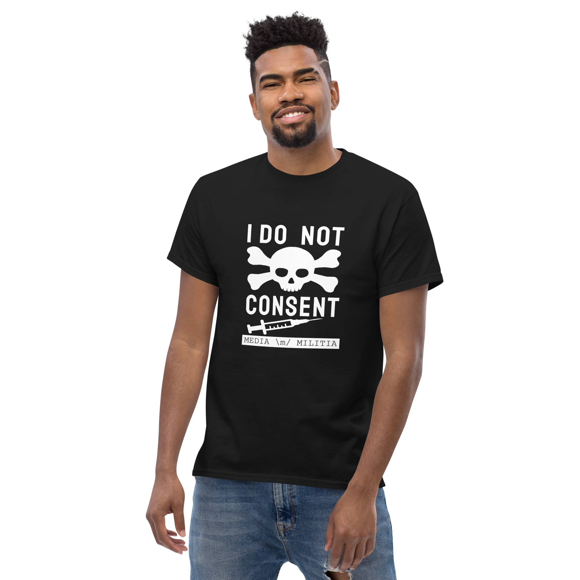 I DO NOT CONSENT (White Letters) - Men's classic tee - Image 4