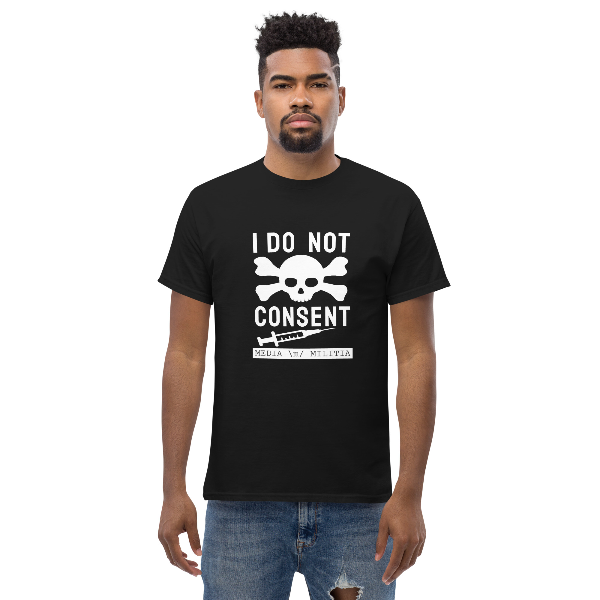 I DO NOT CONSENT (White Letters) - Men's classic tee - Image 3