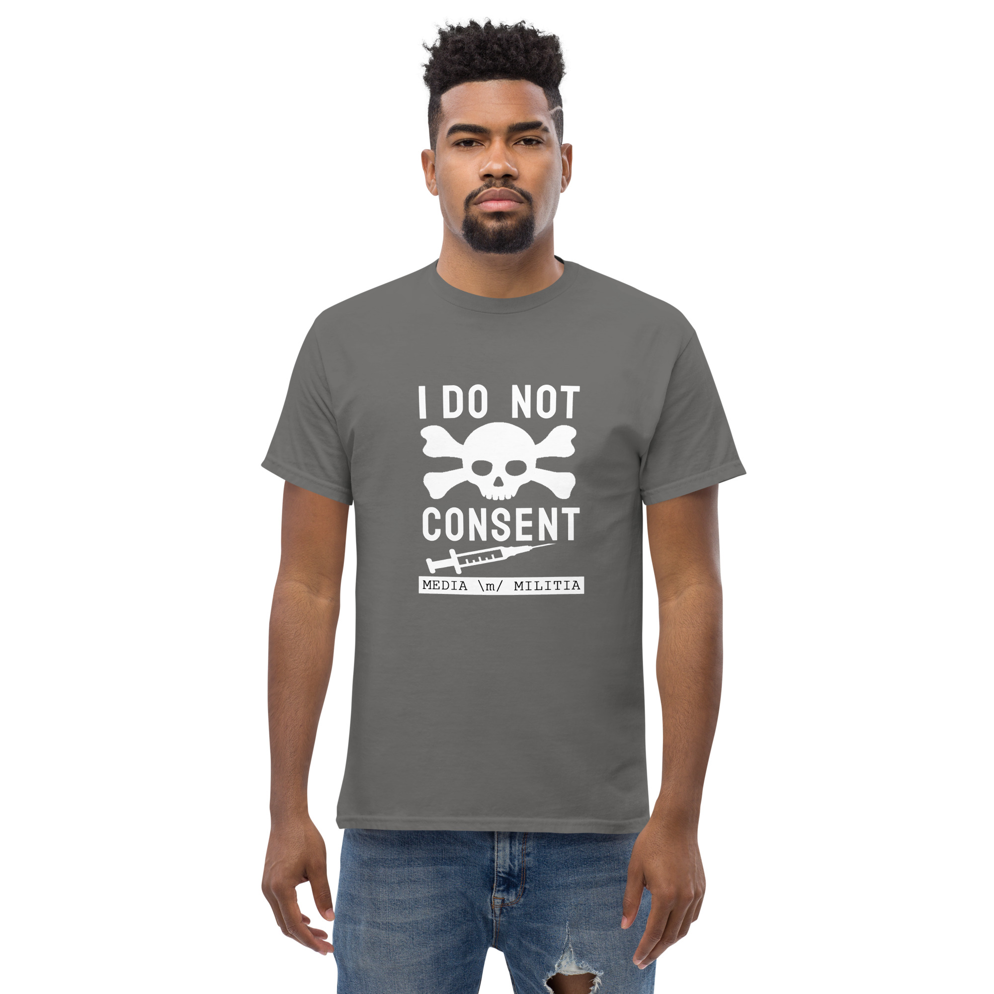 I DO NOT CONSENT (White Letters) - Men's classic tee - Image 11
