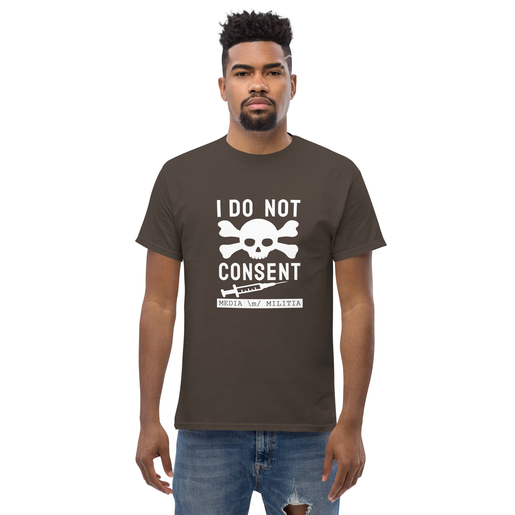 I DO NOT CONSENT (White Letters) - Men's classic tee - Image 7