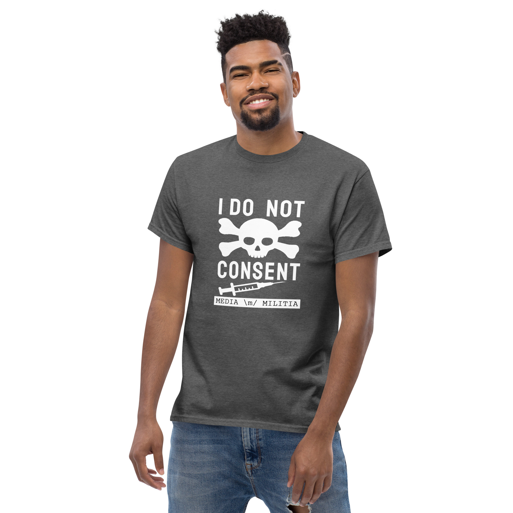 I DO NOT CONSENT (White Letters) - Men's classic tee - Image 10