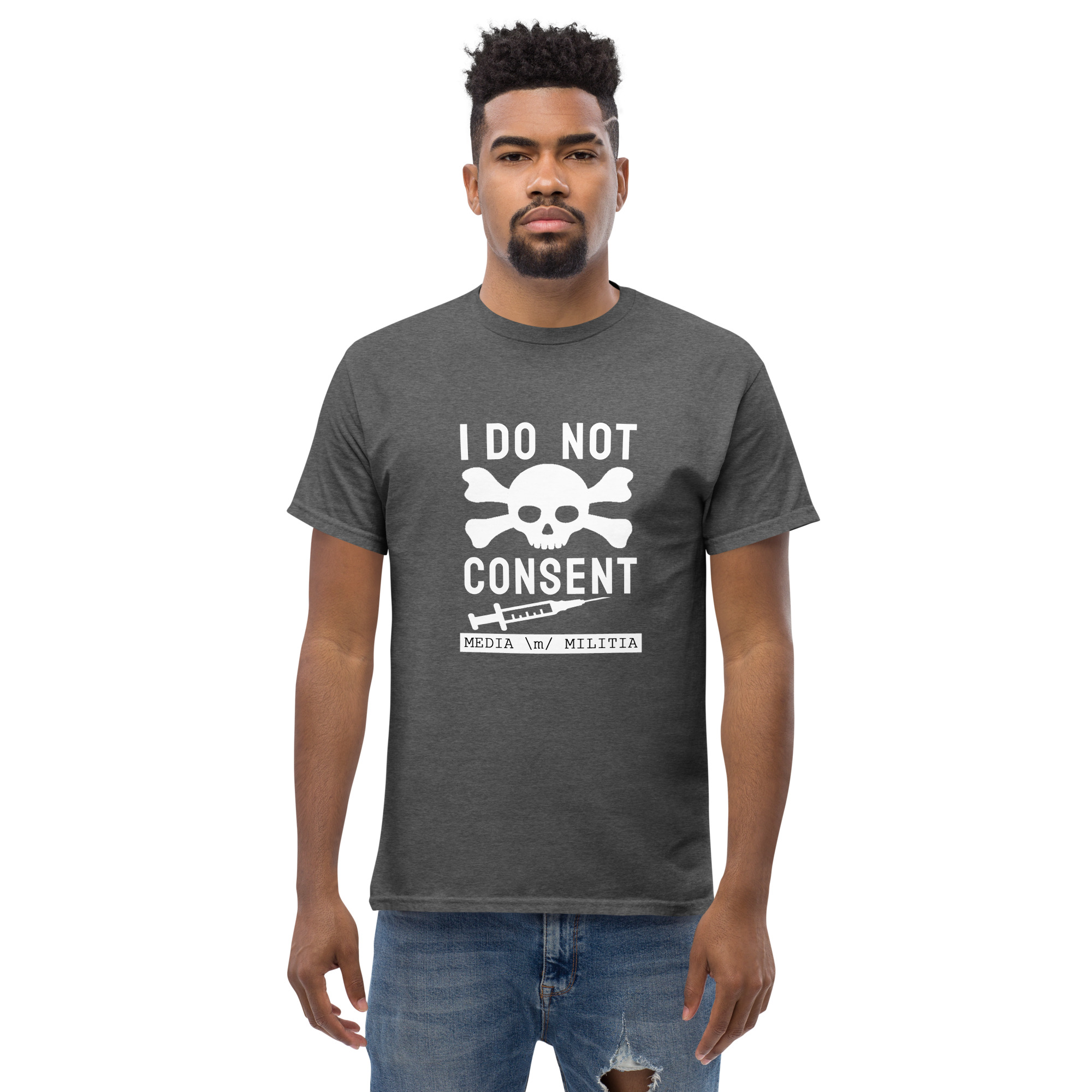 I DO NOT CONSENT (White Letters) - Men's classic tee - Image 9