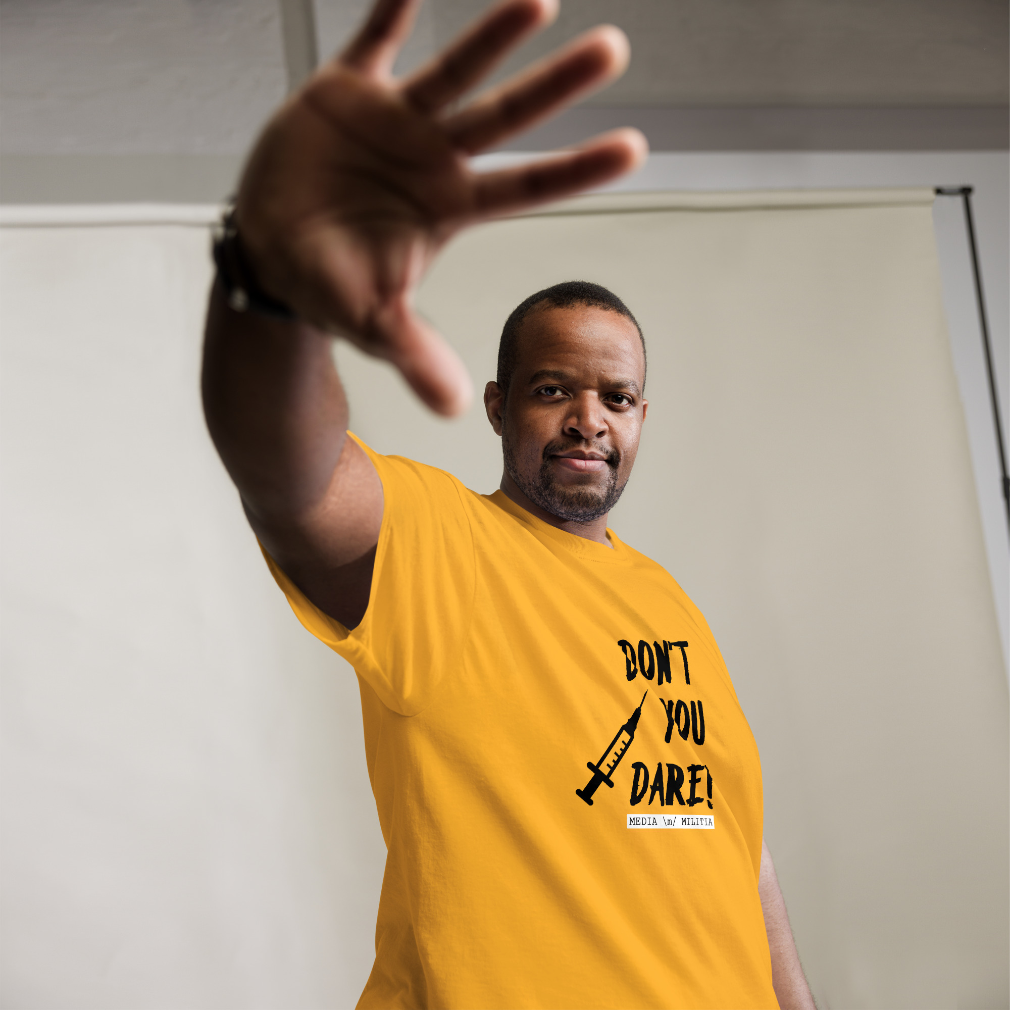 DON'T YOU DARE (Black Letters) - Men's classic tee - Image 6
