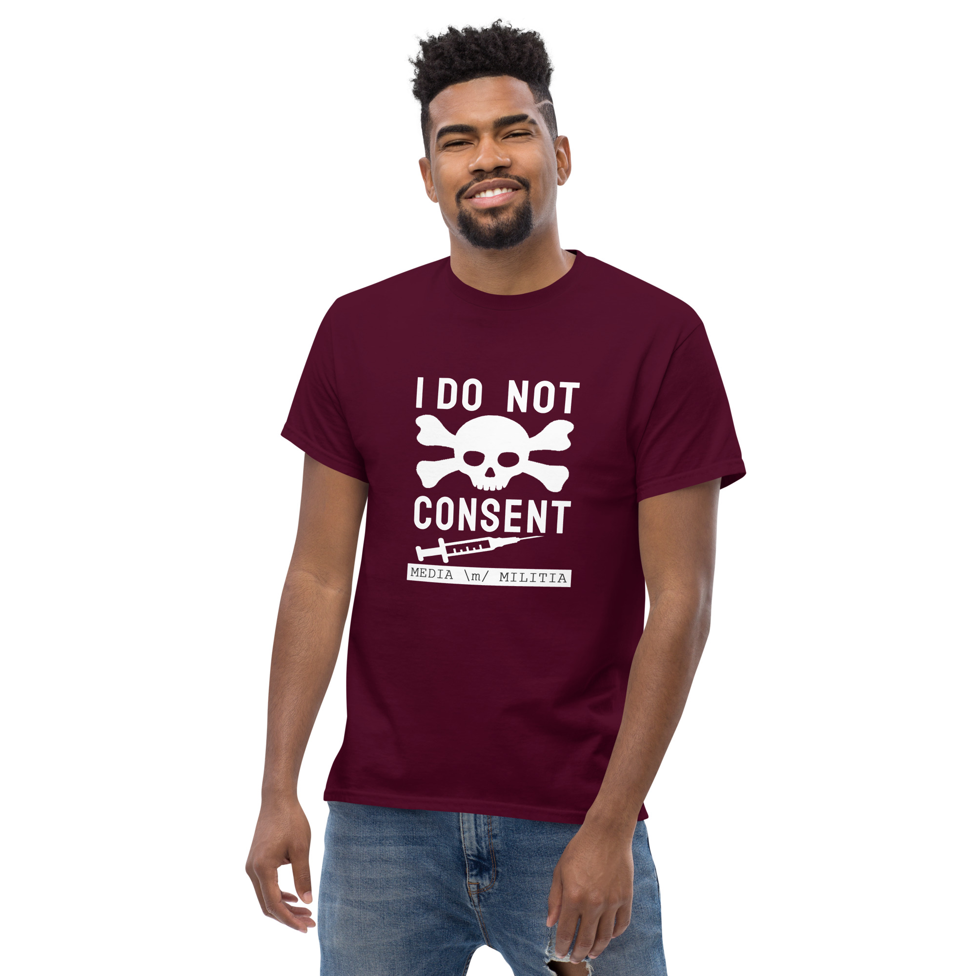 I DO NOT CONSENT (White Letters) - Men's classic tee - Image 2