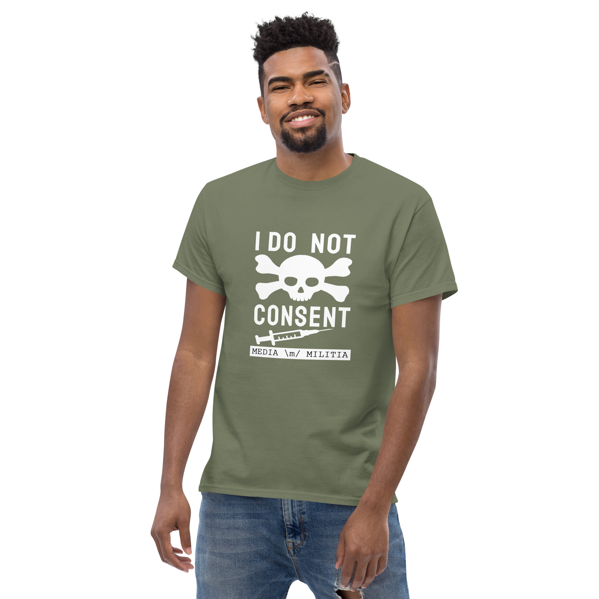 I DO NOT CONSENT (White Letters) - Men's classic tee - Image 14