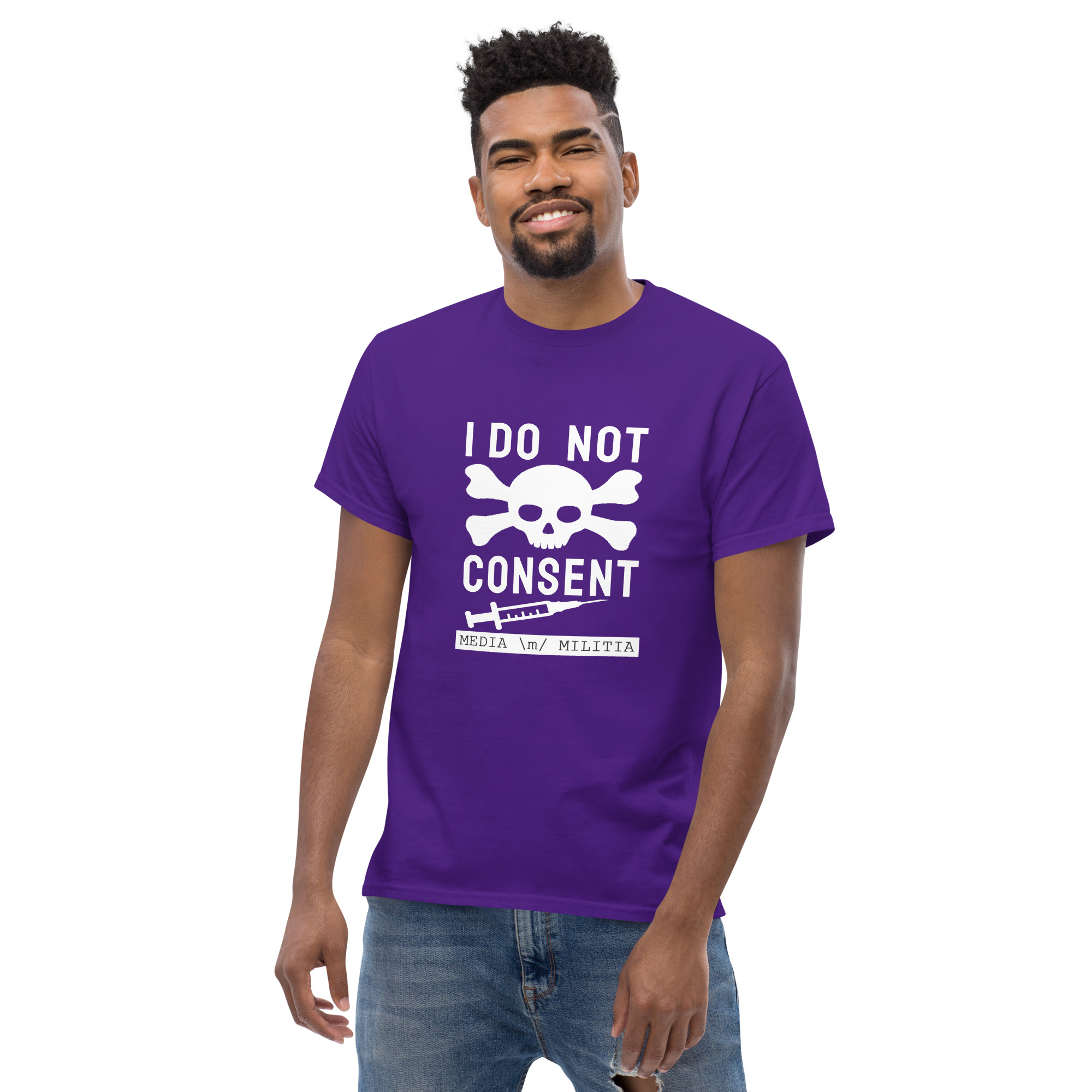I DO NOT CONSENT (White Letters) - Men's classic tee - Image 6