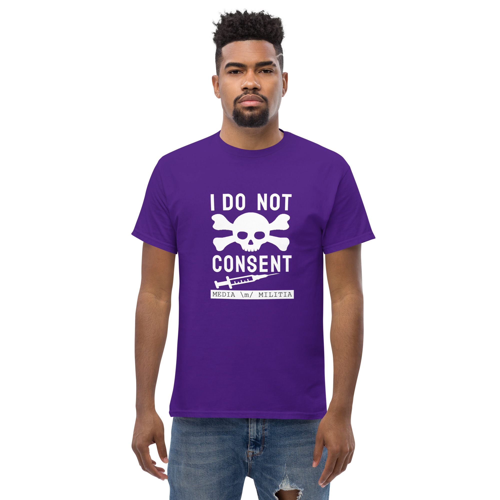 I DO NOT CONSENT (White Letters) - Men's classic tee - Image 5