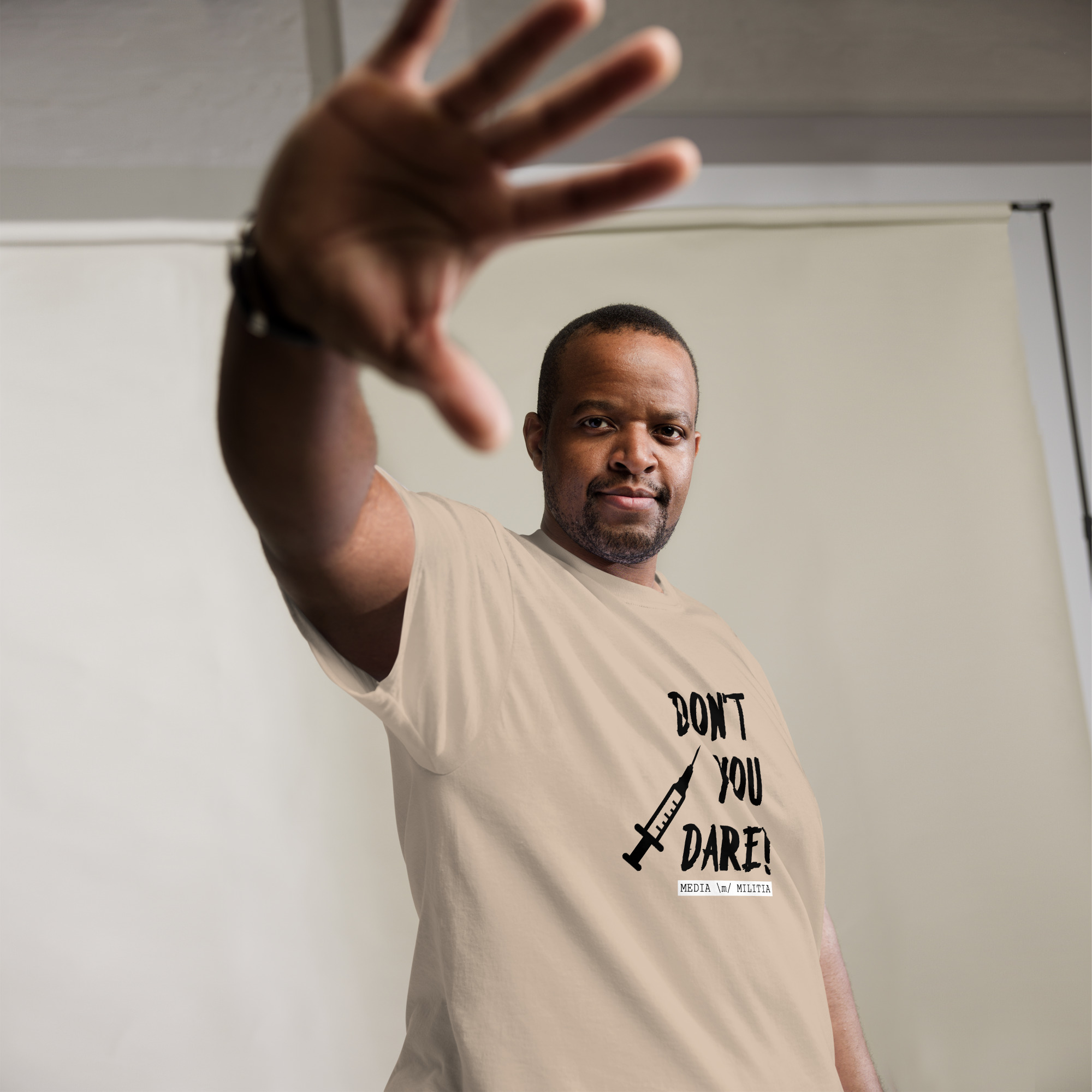 DON'T YOU DARE (Black Letters) - Men's classic tee - Image 10