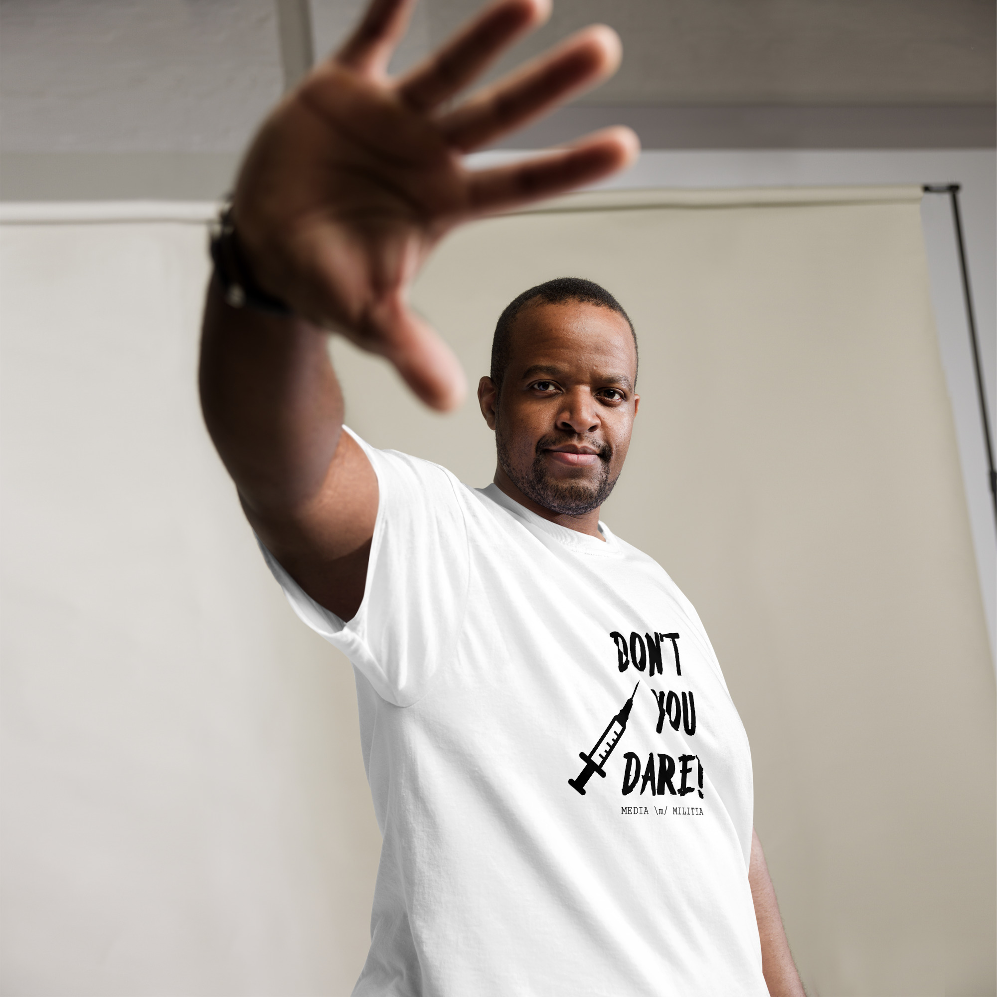 DON'T YOU DARE (Black Letters) - Men's classic tee - Image 14